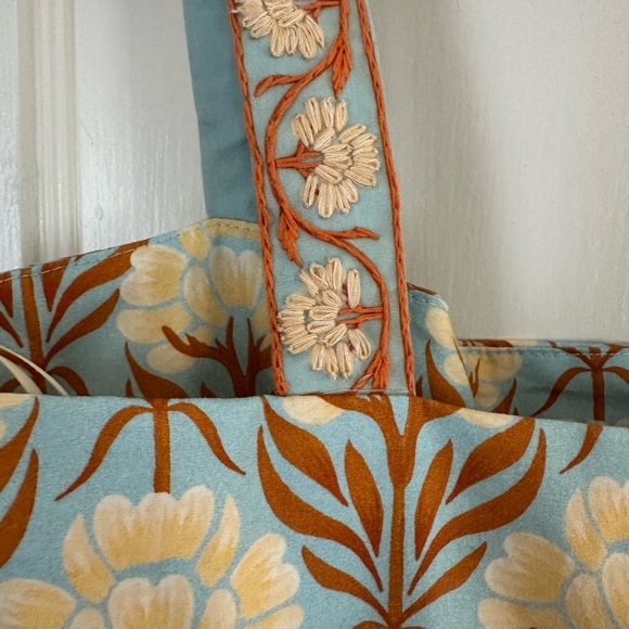 NWT - Agua Bendita Lima Floral-Print Fit-&-Flare Mini Dress - Picture 3 of 7